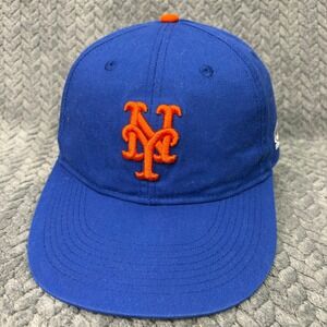 OC Sports NY Mets Baseball Hat Mens OSFM Blue Orange MLB Adjustable Cap 1462